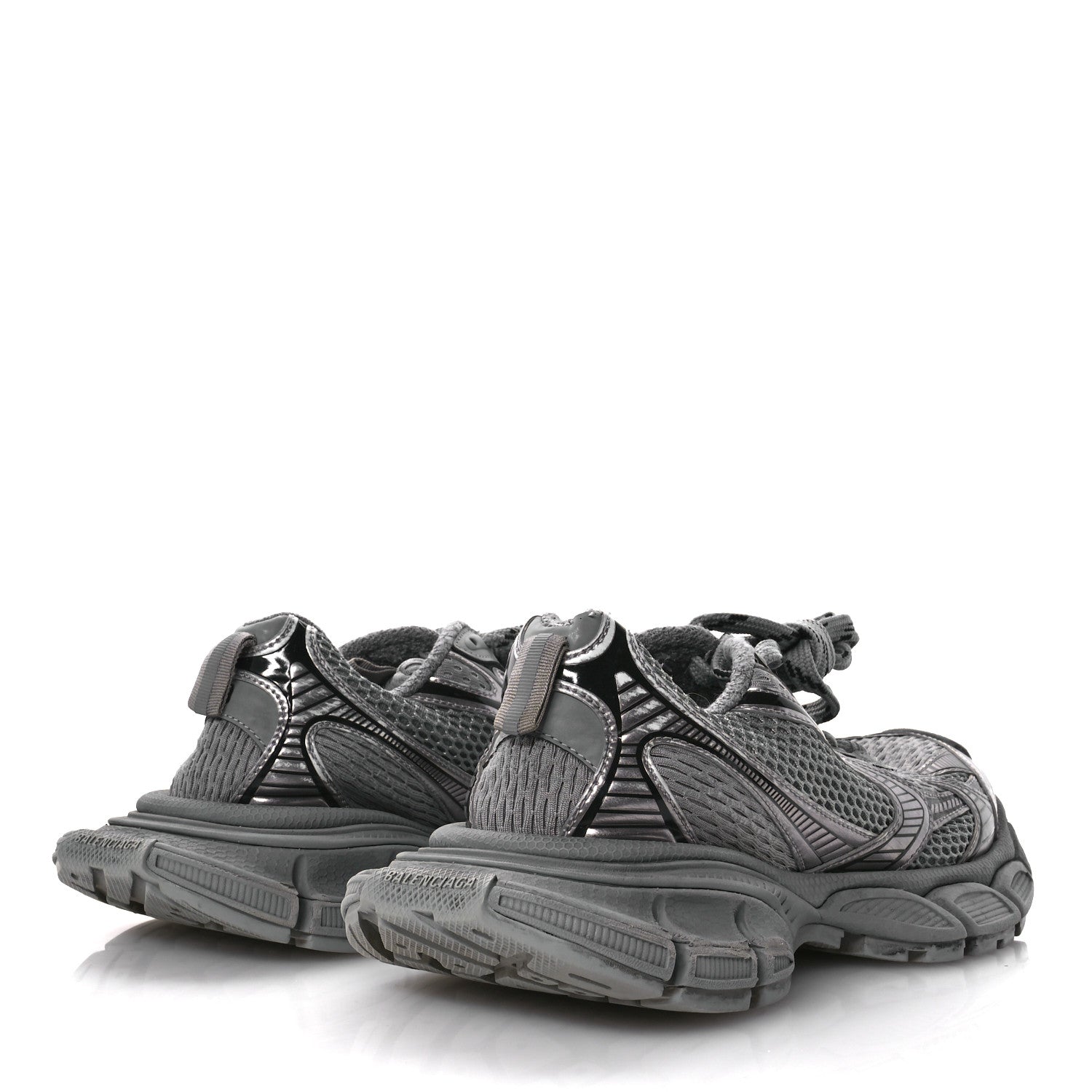 Balenciaga Distressed Mesh Rubber Womens 3XL Sneakers 39 Grey Black 5 of 7
