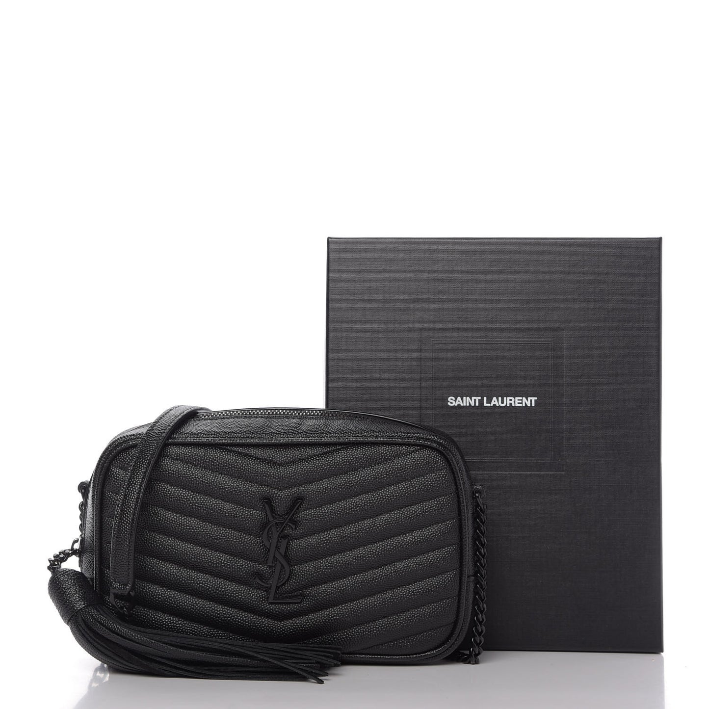 Grain De Poudre Matelasse Monogram Mini Lou Camera Bag Black