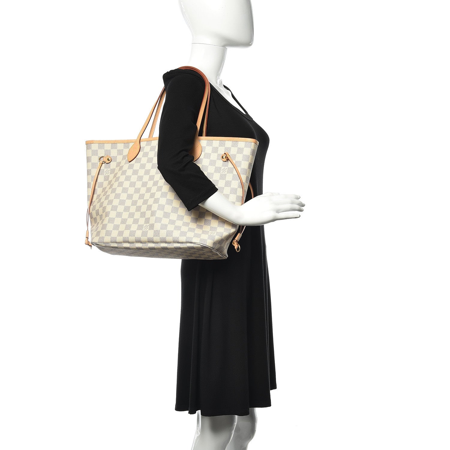 Louis Vuitton Damier Azur Neo Neverfull MM Rose Ballerine 2 of 11