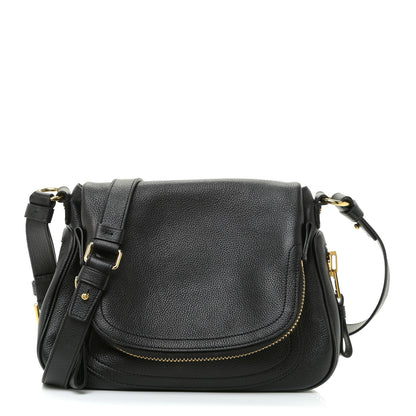Tom Ford Grained Calfskin Medium Jennifer Crossbody Bag Black 1 of 11
