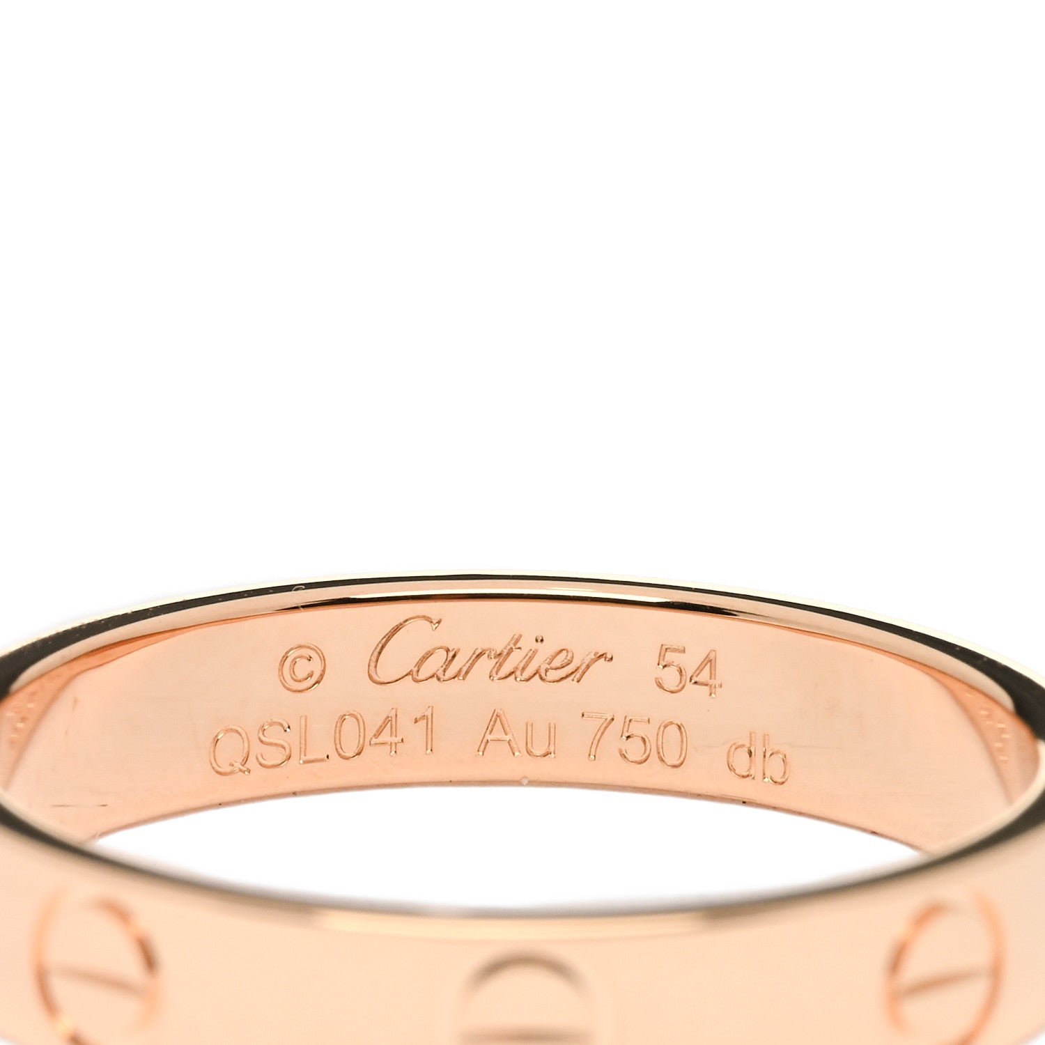 Cartier 18K Pink Gold 3.5mm LOVE Wedding Band Ring 54 6.75 4 of 4