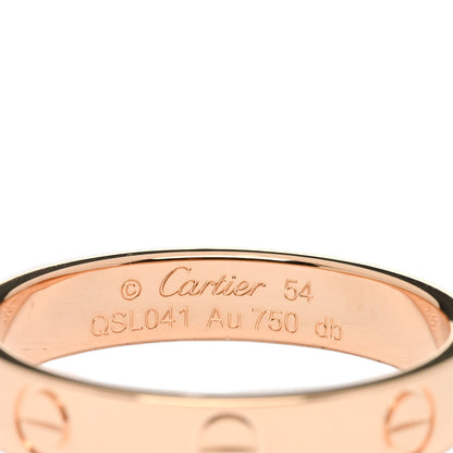 Cartier 18K Pink Gold 3.5mm LOVE Wedding Band Ring 54 6.75 4 of 4