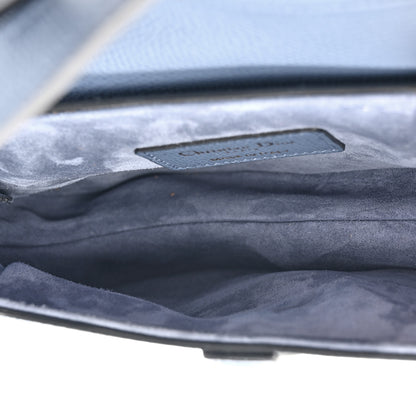 Christian Dior Grained Calfskin Mini Saddle Bag Sky Blue 5 of 11