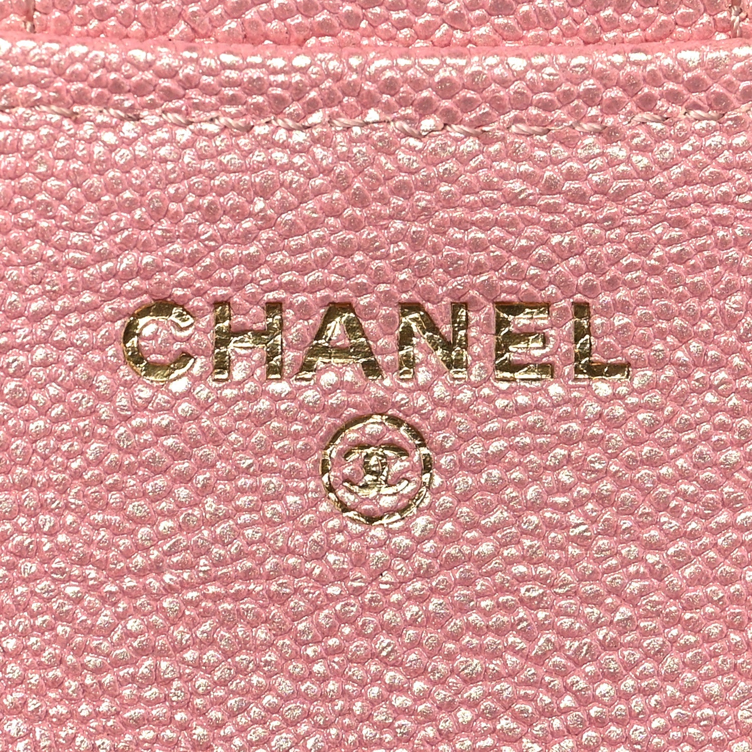 Chanel Iridescent Caviar Quilted Compact Flap Wallet Pink 6 of 8