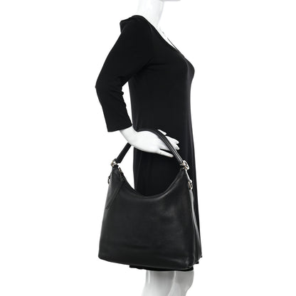 Gucci Pebbled Calfskin Small Miss GG Hobo Black 2 of 10