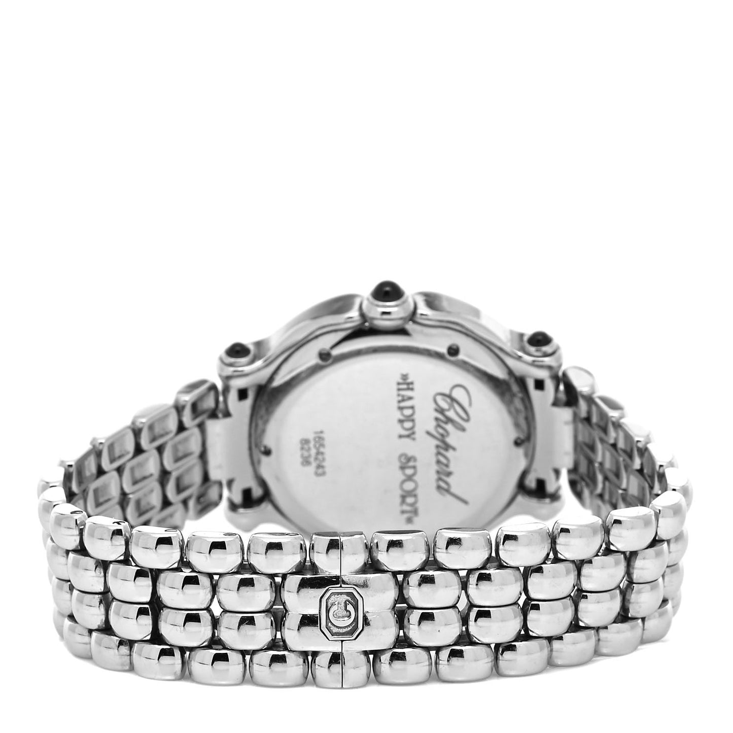 Stainless Steel Diamond Pave Bezel 32mm Happy Sport Quartz Watch