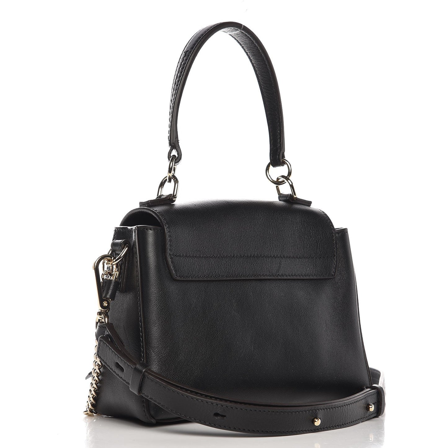 Calfskin Mini Faye Day Shoulder Bag Black