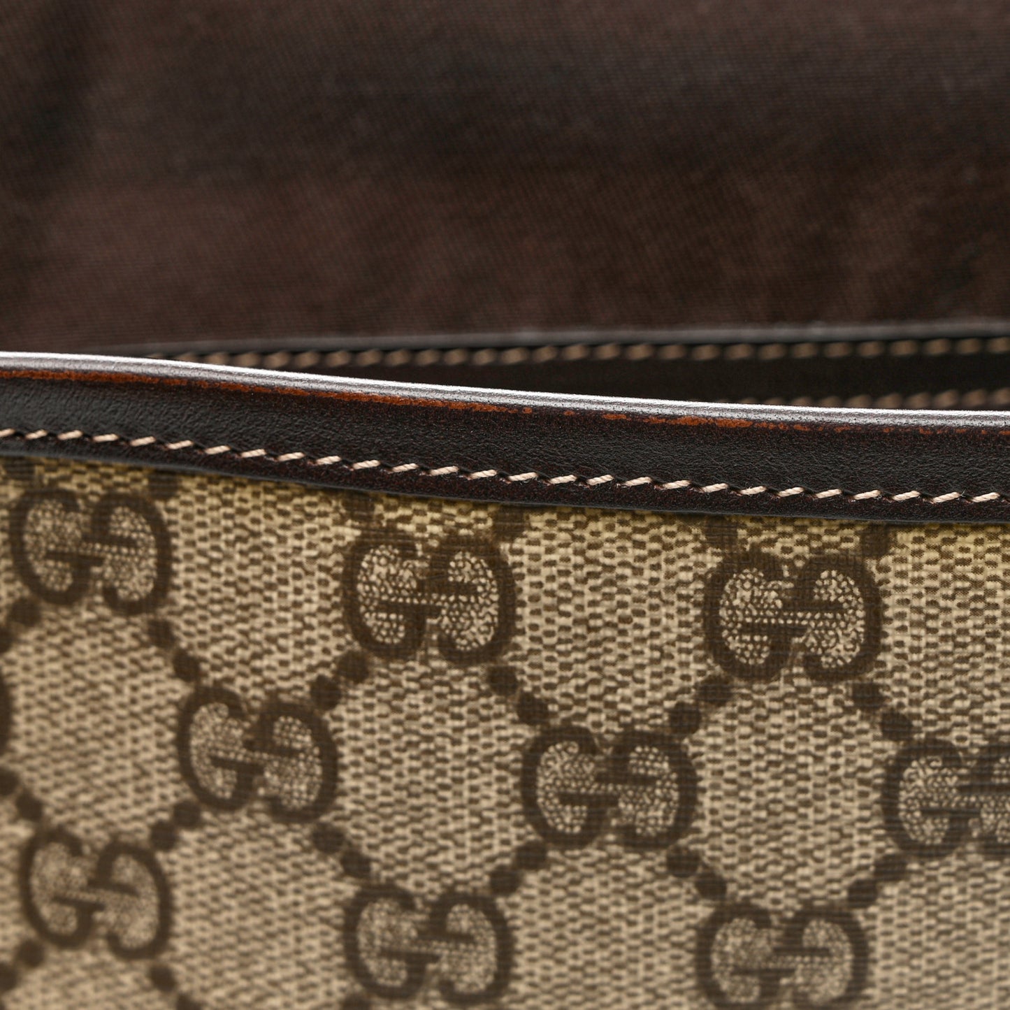 GG Plus Monogram Small Flap Messenger Bag Beige Dark Brown