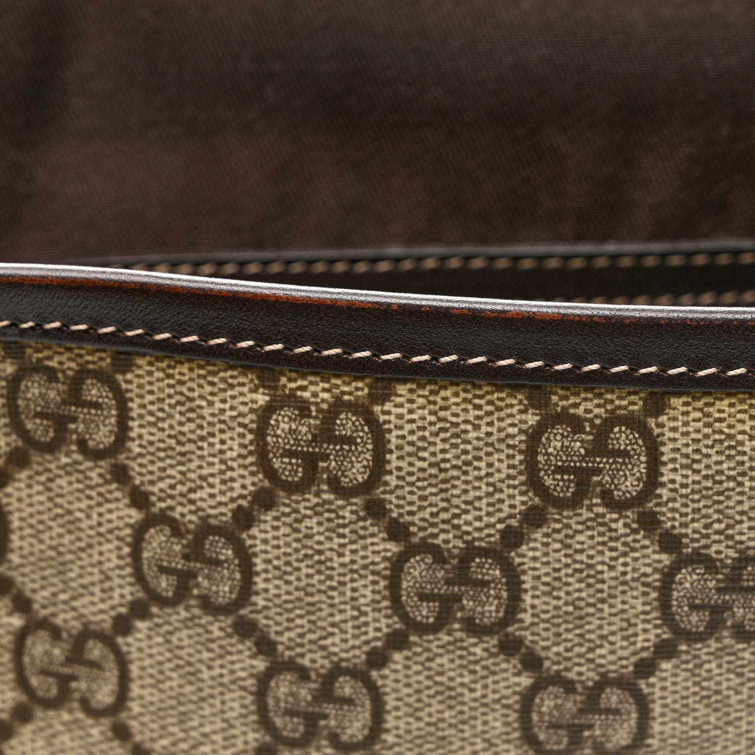 Gucci GG Plus Monogram Small Flap Messenger Bag Beige Dark Brown 8 of 8