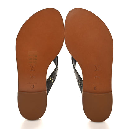 Louis Vuitton Monogram Sunny Flat Thong Sandals 37.5 Brown 5 of 8