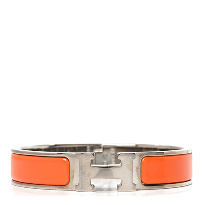 Hermes Enamel Narrow Clic Clac H Bracelet PM Orange 1 of 4