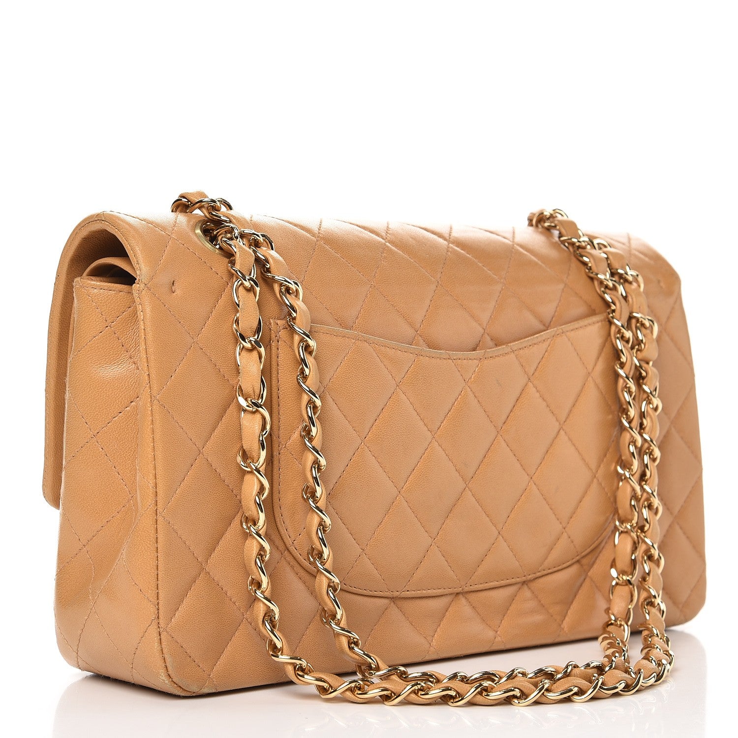 Chanel Lambskin Quilted Medium Double Flap Beige 5 of 14