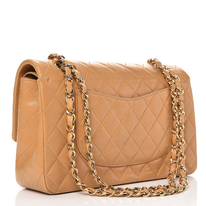 Chanel Lambskin Quilted Medium Double Flap Beige 5 of 14