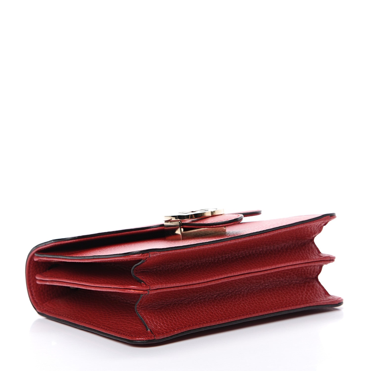 Gucci Dollar Calfskin Small Interlocking G Shoulder Bag Red 3 of 10