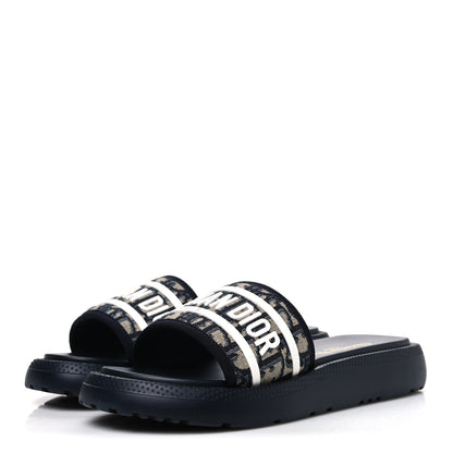 Christian Dior Oblique D-Way Platform Sandals 38.5 Blue 4 of 11