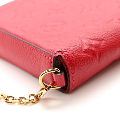 Louis Vuitton Empreinte Pochette Felicie Chain Wallet Scarlet 12 of 15