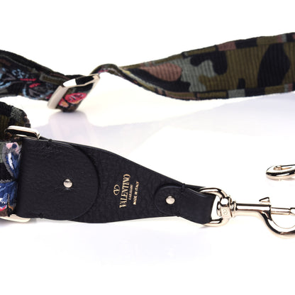 Valentino Garavani Canvas Camubutterfly Rockstud Guitar Strap Multicolor 3 of 8