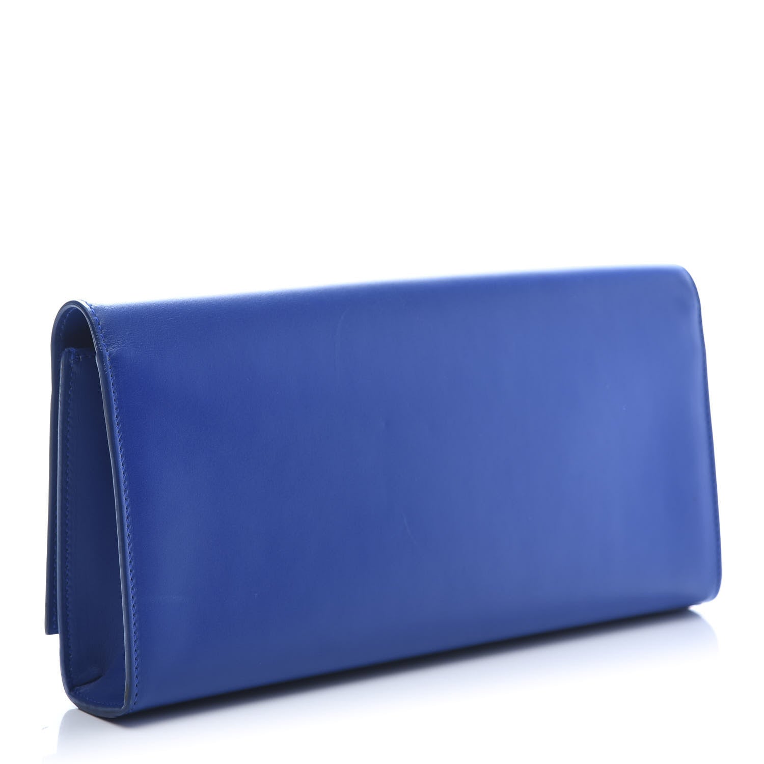 Saint Laurent Calfskin Classic Monogram Cassandre Clutch Royal Blue 3 of 10