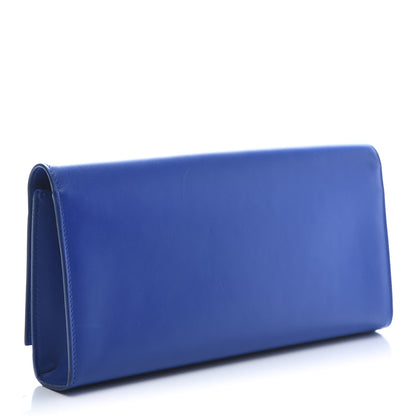 Saint Laurent Calfskin Classic Monogram Cassandre Clutch Royal Blue 3 of 10