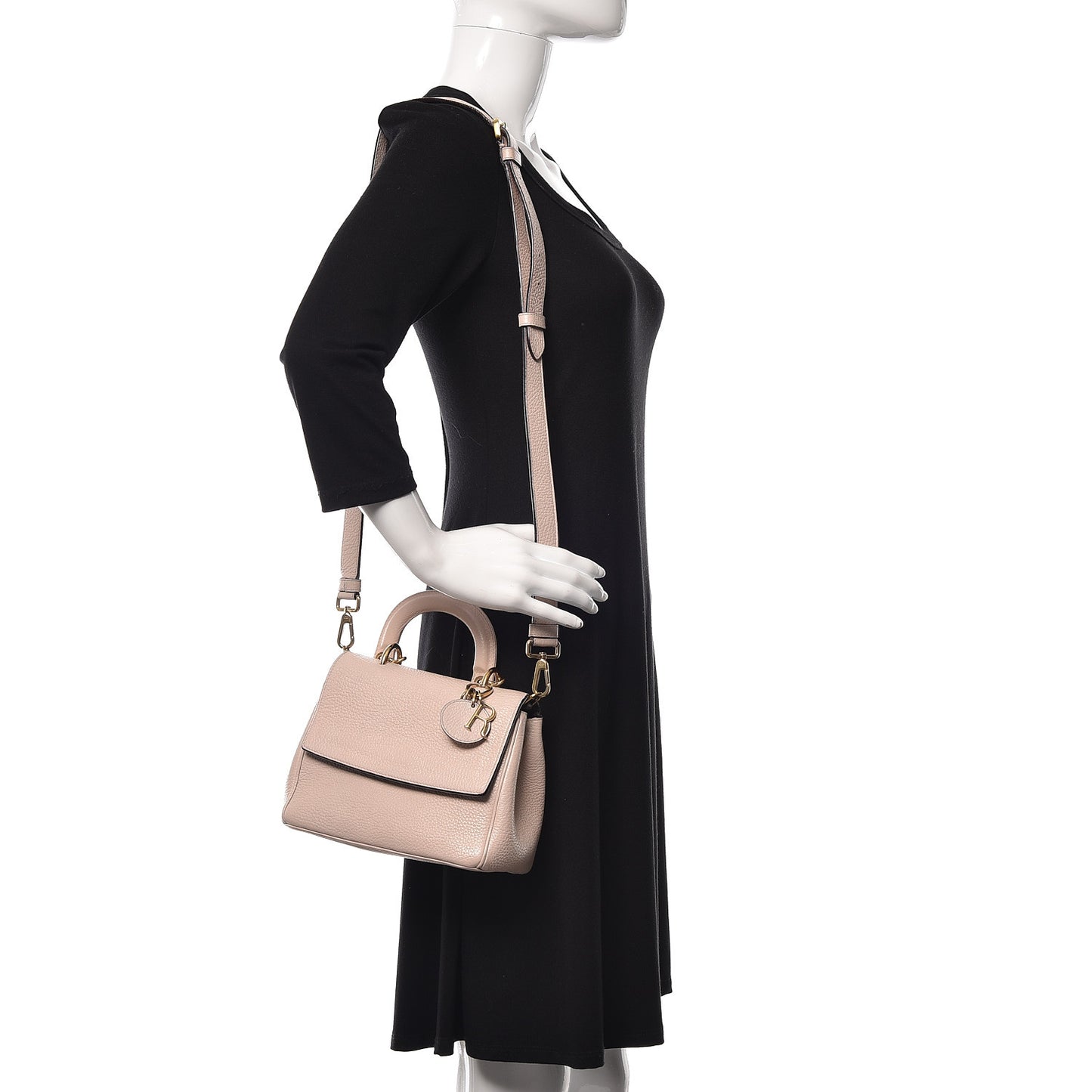 Bullcalf Mini Be Dior Flap Rose Poudre