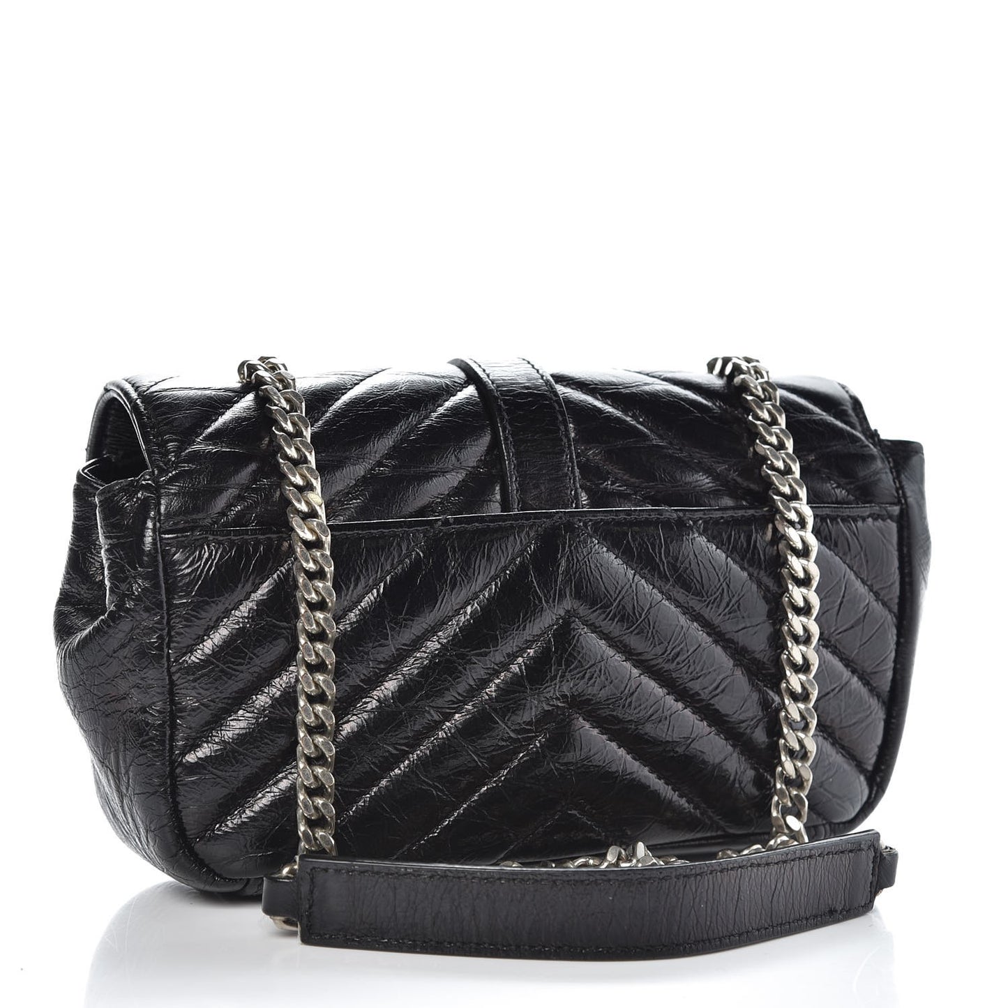 Calfskin Matelassé Monogram Classic Baby Punk Chain Bag Black