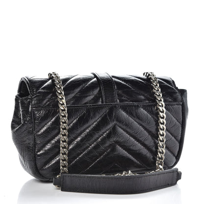 Saint Laurent Calfskin Matelassé Monogram Classic Baby Punk Chain Bag Black 3 of 8