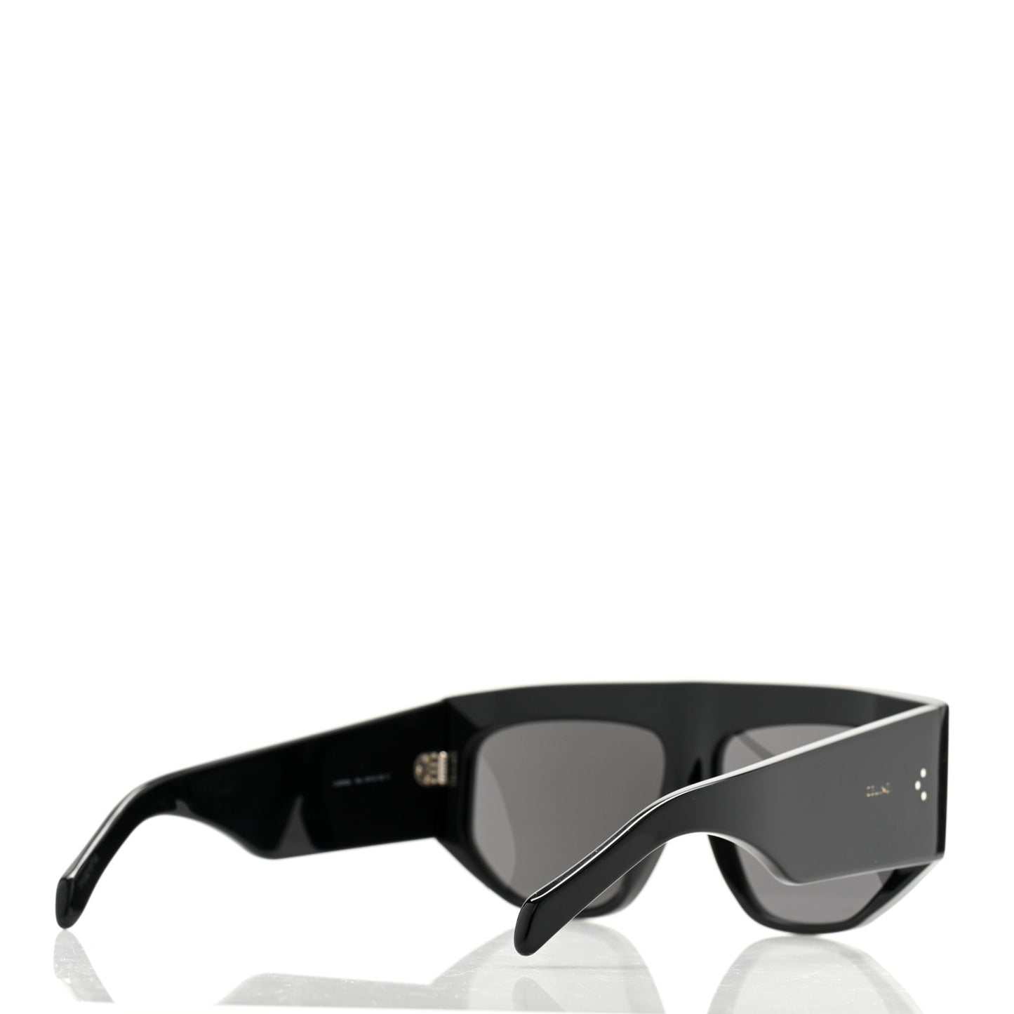 Acetate Flat Top Rectangular Sunglasses CL40106I Black