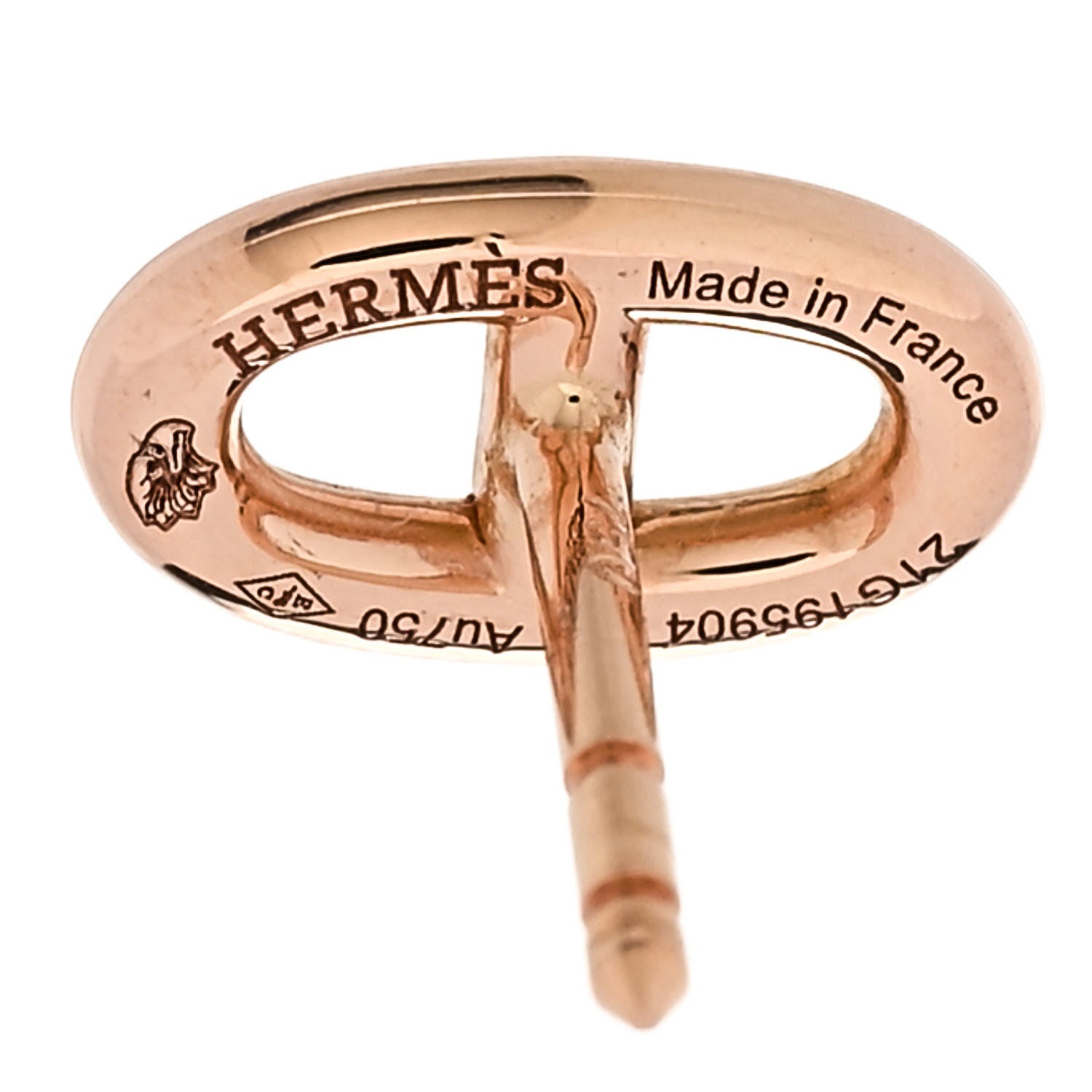 Hermes 18K Rose Gold TPM Farandole Stud Earrings 4 of 5