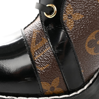 Louis Vuitton Patent Calfskin Monogram Star Trail Ankle Boots 37.5 Black 11 of 12