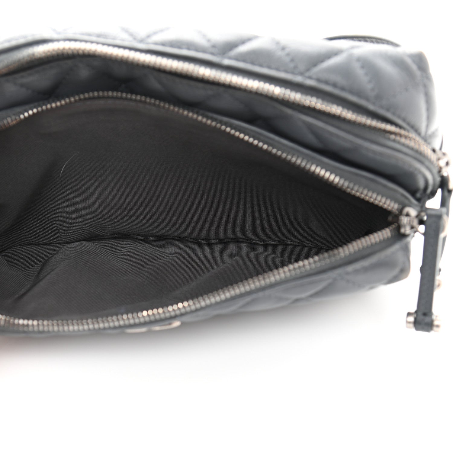 Chanel Calfskin Quilted Waist Bag Dark Grey 6 of 12