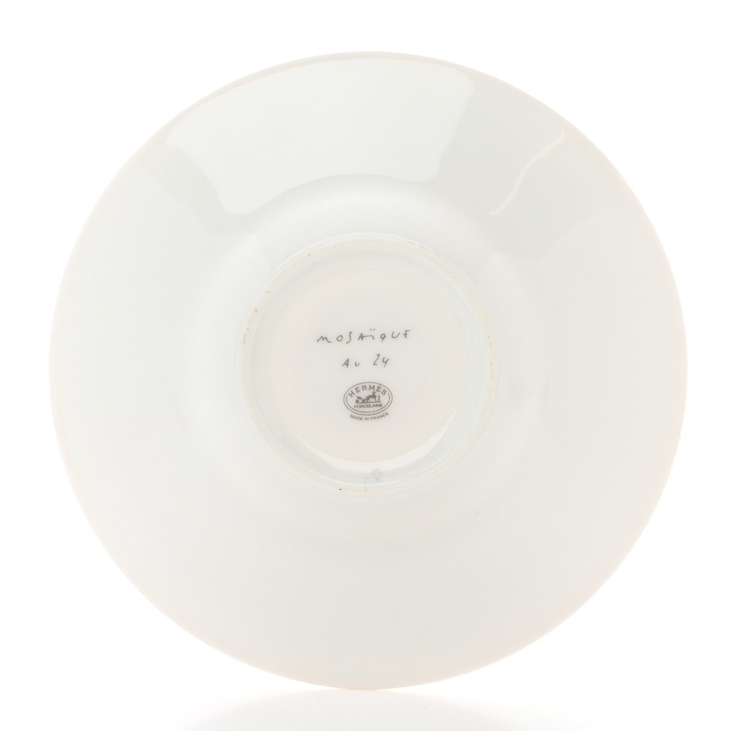 Porcelain Mosaique Au 24 Gold Coffee Cup and Saucer Set of 2