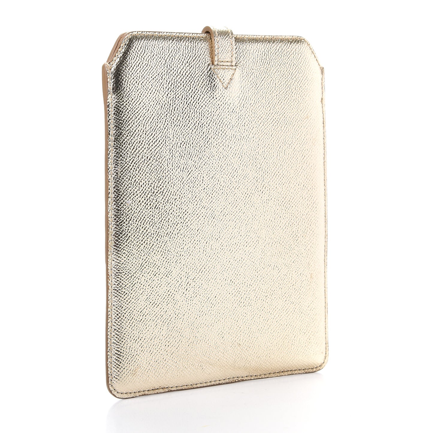 Metallic London Grainy Calfskin iPad Mini Sleeve Gold