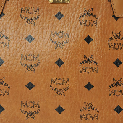 MCM Visetos Shopper Tote Cognac 21 of 21