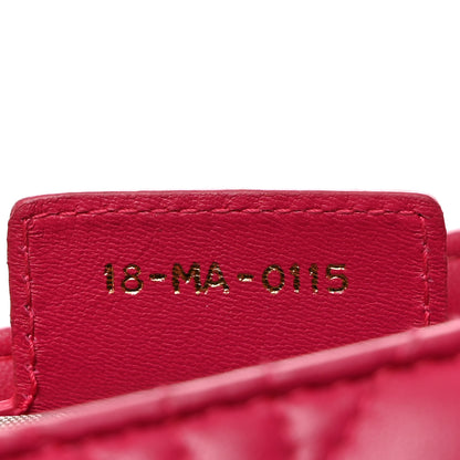 Christian Dior CHRISTIAN DIOR Lambskin Cannage Medium Lady Dior Fuchsia 7 of 12