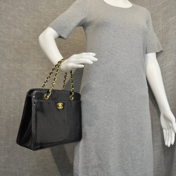 Patent Handbag Black