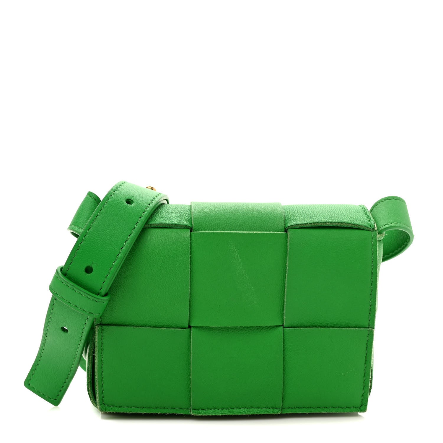 Bottega Veneta Lambskin Maxi Intrecciato Extra Mini Cassette Crossbody Bag Parakeet 1 of 10