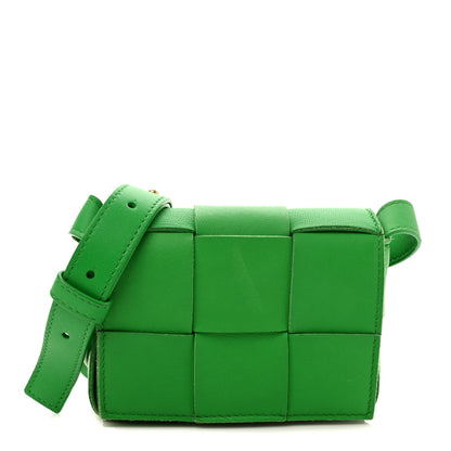 Bottega Veneta Lambskin Maxi Intrecciato Extra Mini Cassette Crossbody Bag Parakeet 1 of 10