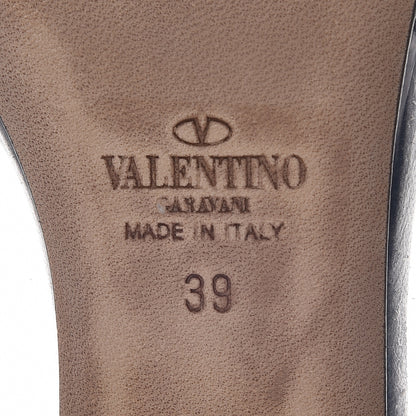 Valentino Garavani Ruched Lambskin PVC B-Drape Pumps 39 Black 9 of 13
