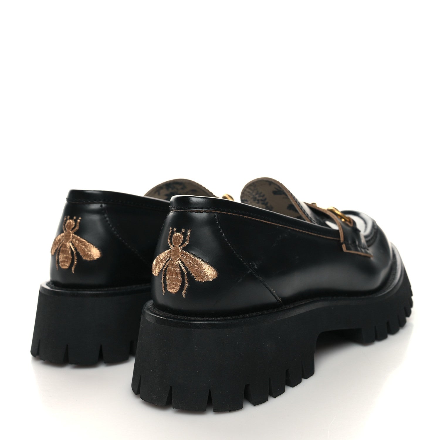 Gucci Cordovan Lux Womens Harald Horsebit 25mm Platform Loafers 38 Black 4 of 10