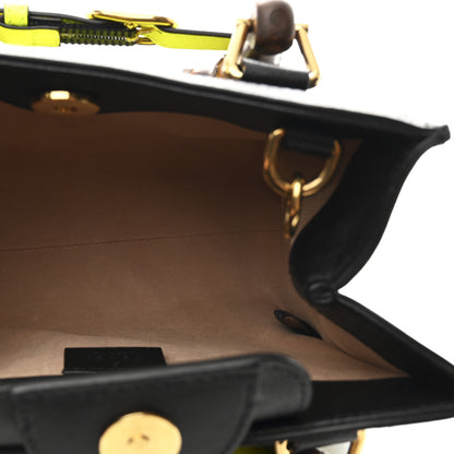 Gucci Wonka Grain Calfskin Mini Diana Tote Bag Black Yellow Fluo 5 of 10