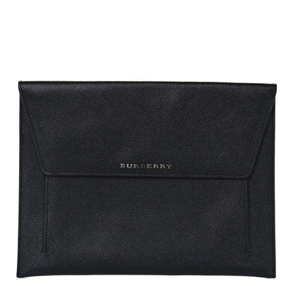 Burberry Grainy Calfskin Flap Pouch Black 1 of 10