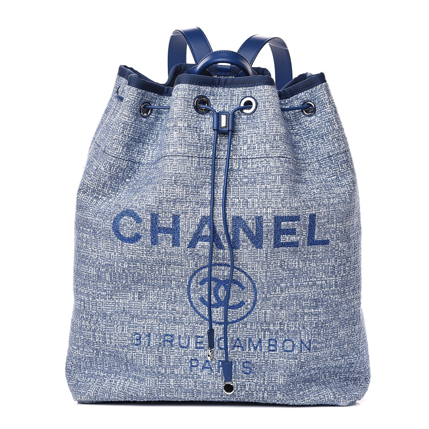 Canvas Large Deauville Backpack Blue