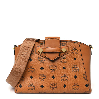 MCM Visetos Small Essential Crossbody Bag Cognac 1 of 10