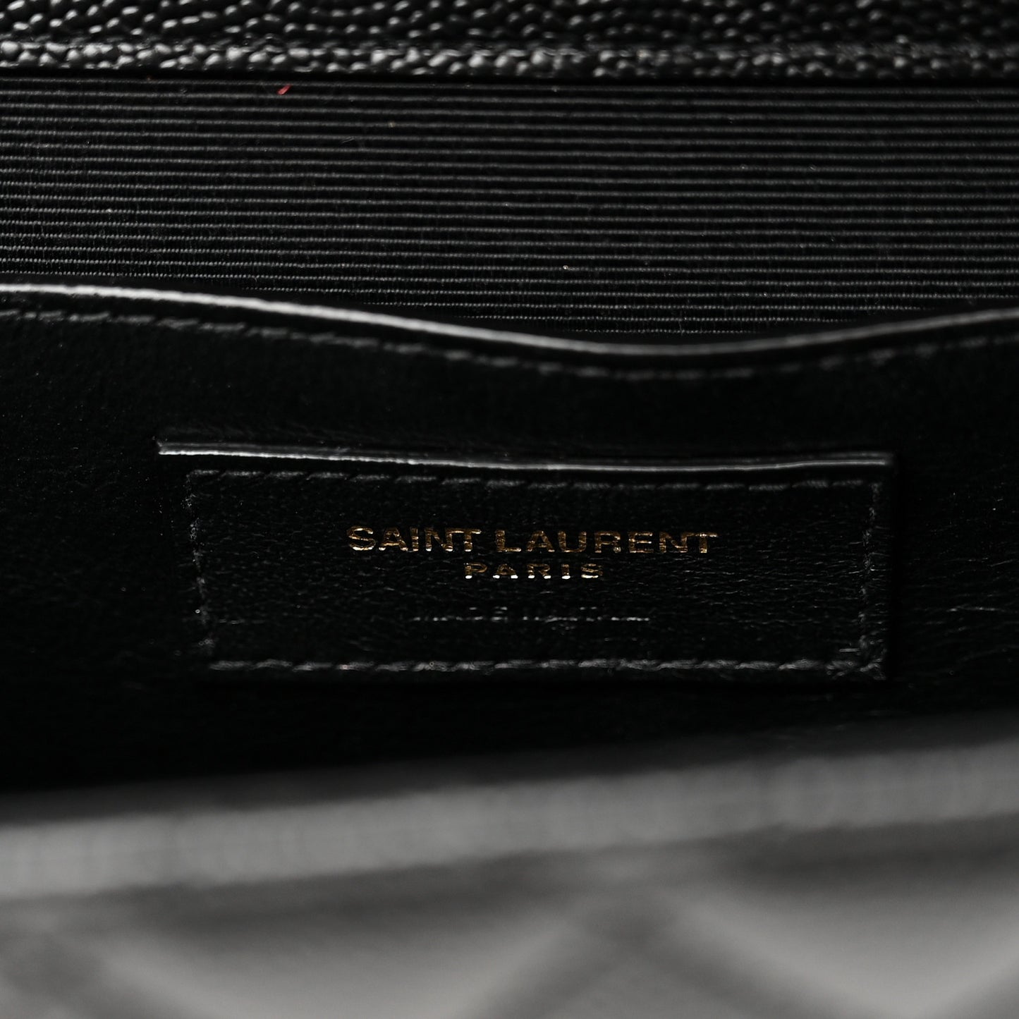 Grain De Poudre Textured Mixed Matelasse Triquilt Medium Monogram Satchel Black