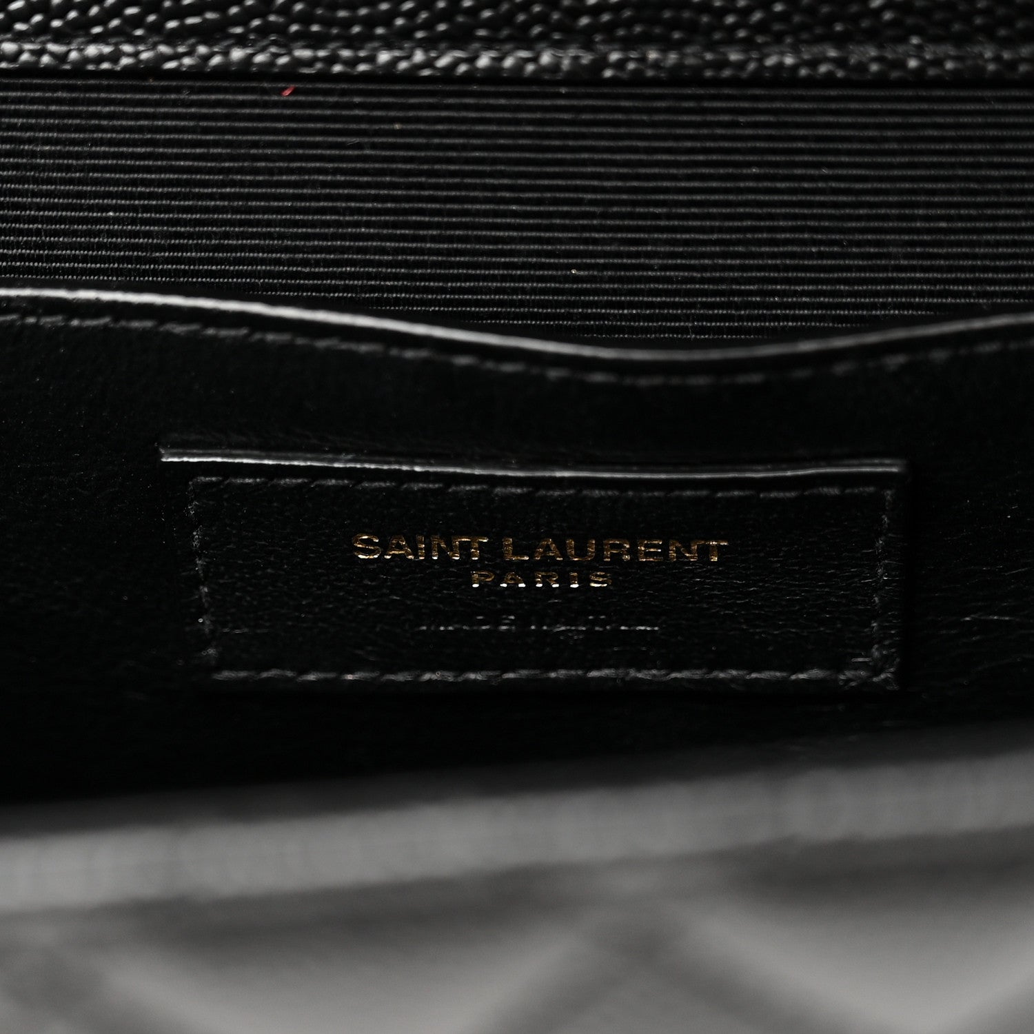 Saint Laurent Grain De Poudre Textured Mixed Matelasse Triquilt Medium Monogram Satchel Black 7 of 12