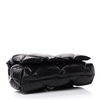 Balenciaga Nappa Calfskin Quilted Touch B Puffy Clutch Black 4 of 6