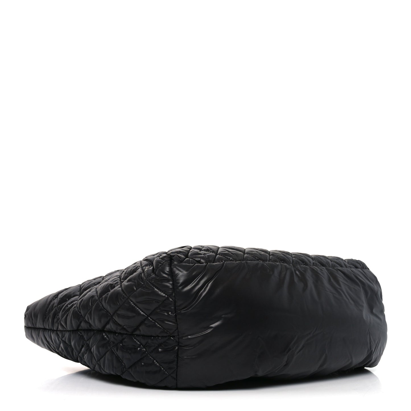 Nylon Quilted Large Coco Cocoon Tote Black