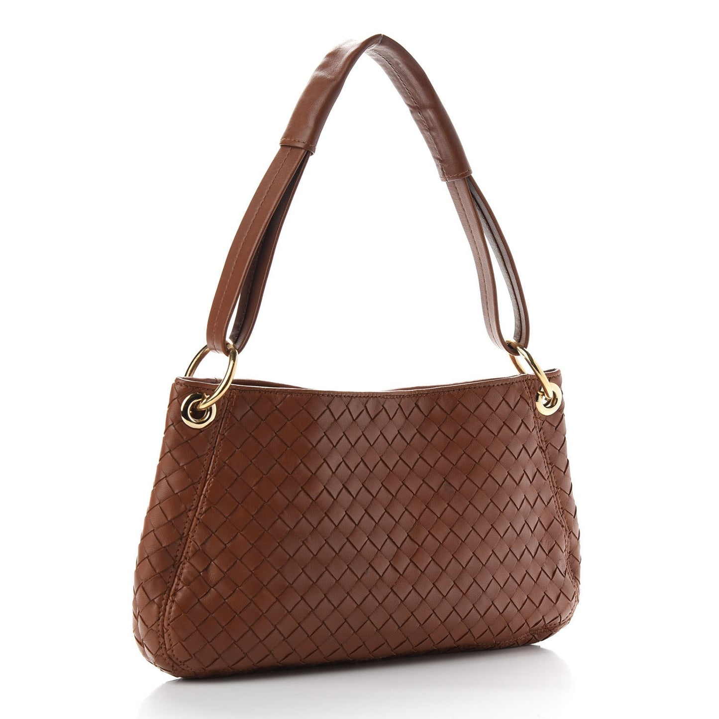 Nappa Intrecciato Small Shoulder Bag Light Brown