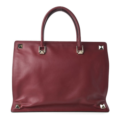 Valentino Garavani Vitello Macro Rockstud Runway Tote Scarlet 1 of 10