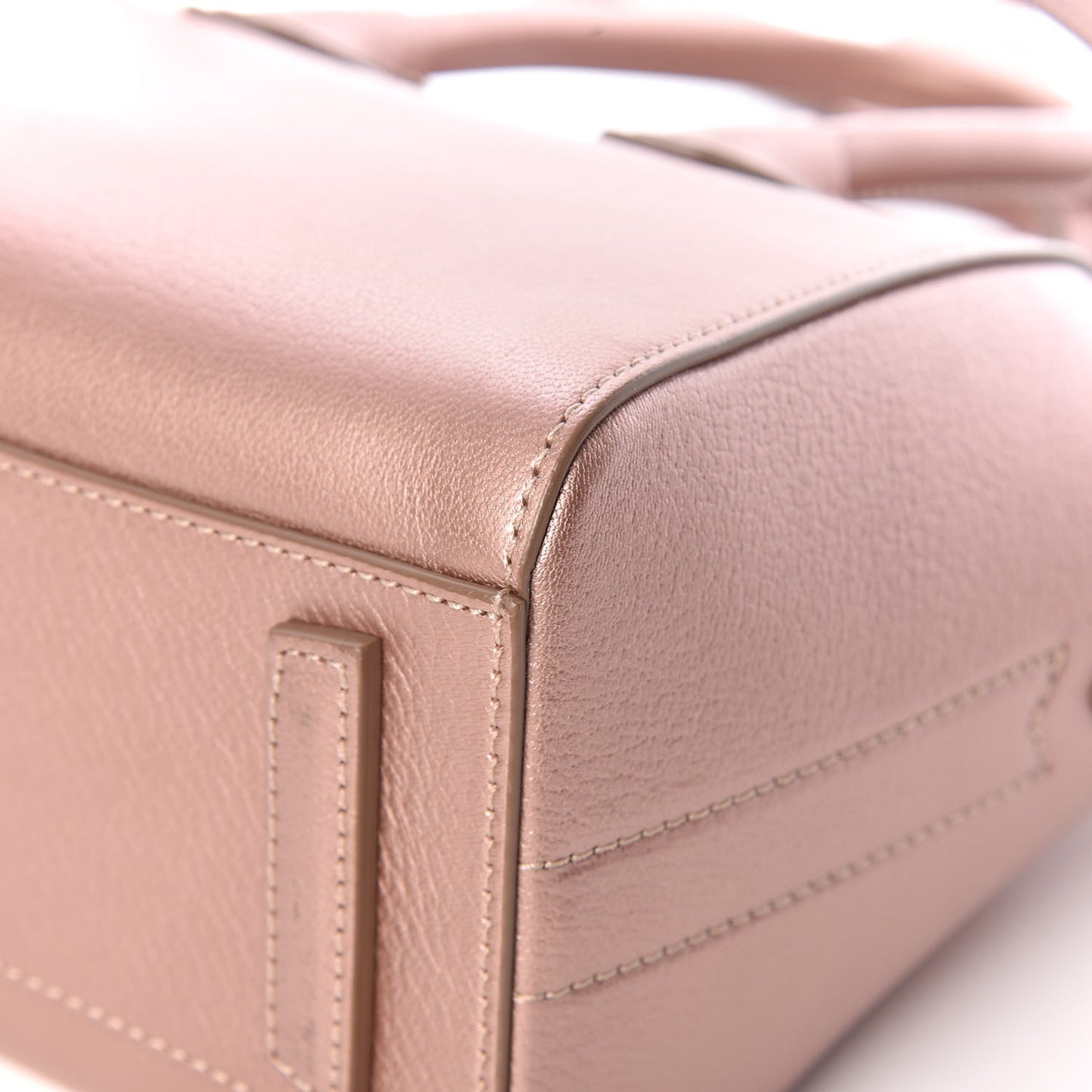 Metallic Sugar Goatskin Mini Antigona Light Pink